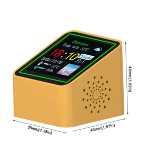 Smart Weather Clock Multifunctional Desktop Electronic Clock WiFi Connectivity Real-time Weather Updates Brightness Adjustable Night Mode Customizable Screen Display 1.54-inch