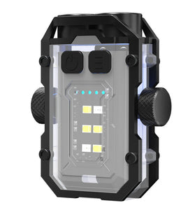 Mini Portable Keychain Flashlight Type-c Rechargeable EDC Torch with Magnet 6 Modes Powerful Work Light Camping Pocket Lantern