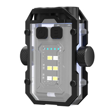 Mini Portable Keychain Flashlight Type-c Rechargeable EDC Torch with Magnet 6 Modes Powerful Work Light Camping Pocket Lantern