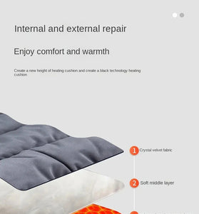 Heated Seat Cushion Office USB Winter Warmer Temperature Adjustable Graphene 5V Electric Chair Pad Electric Heating Cushion Pad Chair Winter Warming 3 Layer Blanket