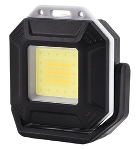 Rechargeable COB LED Flashlight With Magnetic, Mini Keychain Flashlight, 4 Light Color, 360 Rotating Bracket, Perfect For Outdoor Camping Hiking Lightweight Lamp