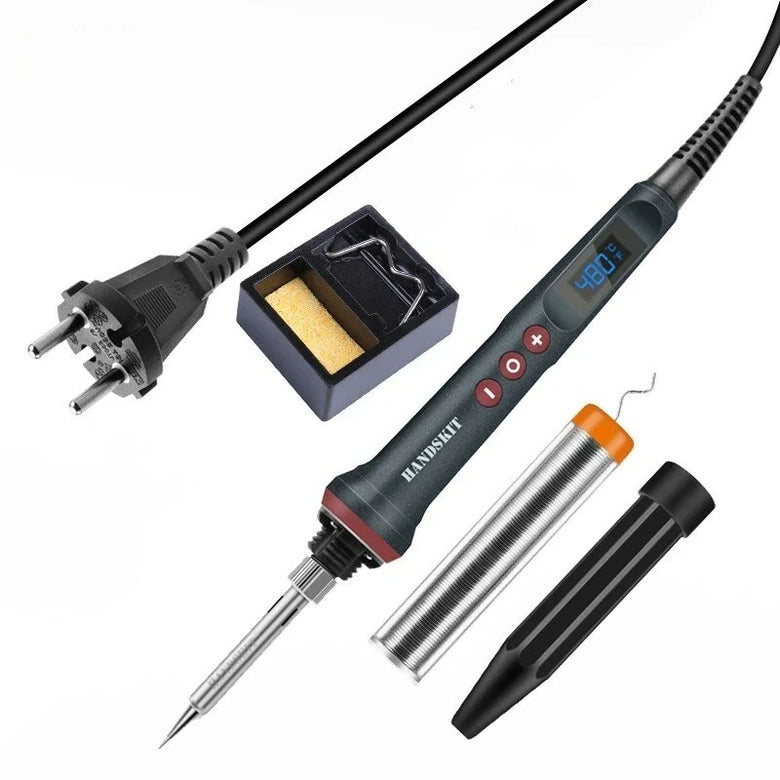 Handskit 90W 927 LED Digital Soldering Iron Kit 110V/220V Adjust Temperature Electrical Soldering Iron 4 Wire Core Welding Tools