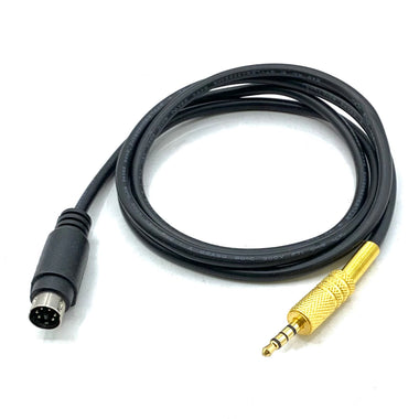 Radio Audio PTT Adapter Cable Mini DIN 6 to 3.5mm Radio Sound Card Connection Cable Suitable for YAESU FT-891/857/817/991/450D