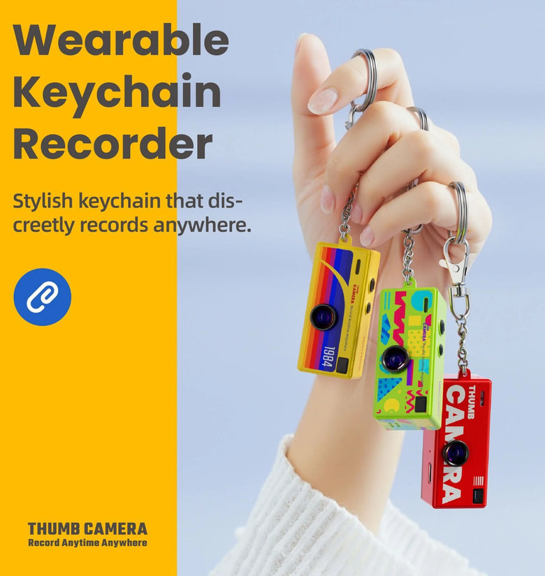 G6 Thumb Camera 1080P HD Video Recording 130 Wide-Angle Photography Keychain Mini Cameras Portable DVR with Photo Upload to Mobile Phone