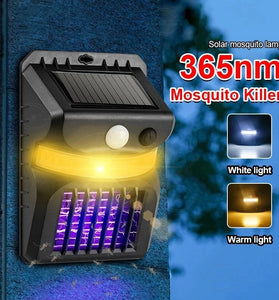 Solar Powered Outdoor Light 3 Modes PIR Moiton Electric Mosquito Repellenting Killer Lamp Outdoor Light