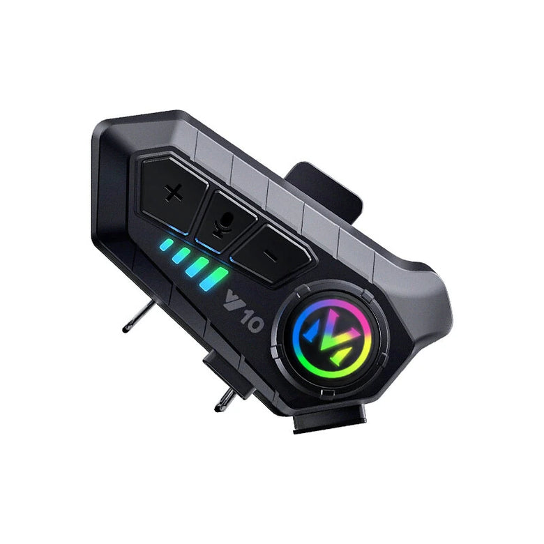 Coralme Y10 Motorcycle Helmet Bluetooth Headset Wireless Headset AI Voice Assistant Motorcycle Helmet Headset Split Installation Bluetooth Headset