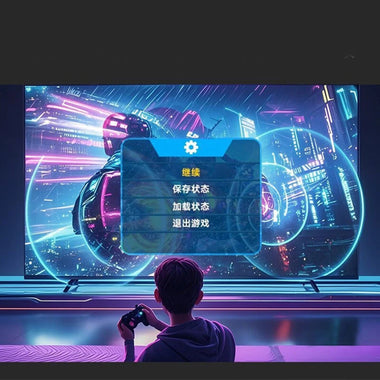 128G TV Game Stick Kit Built-in 40000+ Games 4K HD Retro Television Gaming Console Wireless 2.4GHz Controller Support HD Output PS1 MAME MD GBA SFC FC Multiplayer for TV