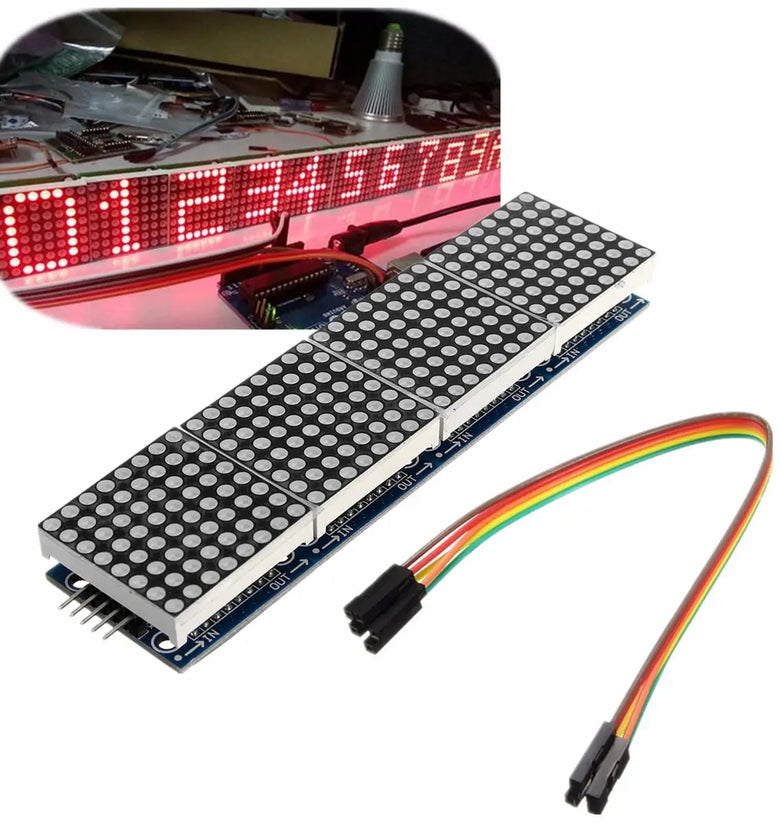 3Pcs MAX7219 Dot Matrix Module 4-in-1 Display Screen