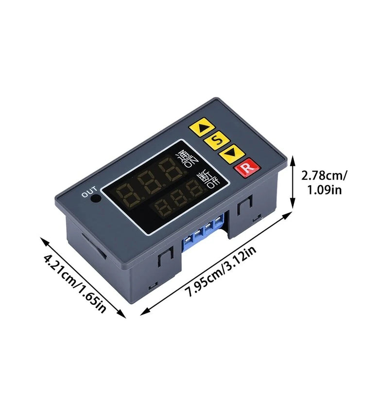 T3231 110V-220V 12V/24V Digital Time Delay Relay LED Cycle Timer Control Switch Adjustable Timing Relay Time Delay Switch