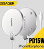 ESSAGER ES-WX15 15W Wireless Charger with LED Power Display Fast Wireless Charging Pad for Smart Phones for iPhone 16 16 Pro 15 14 13 Pro Max for Huawei Pura 80 Ultra for SAMSUNG for XIAOMI