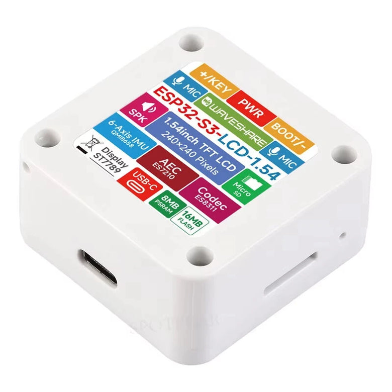Waveshare ESP32-S3-LCD-1.54 Inch Development Board IPS 240x240 2.4GHz Wi-Fi Bluetooth BLE 5 262K Color Supports Xiaozhi AI Voice Interaction
