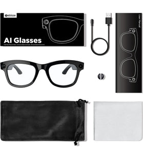 [World Premiere]Zeblaze Eyewear AI Smart Shooting Glasses 5MP 1080P Camera ChatGPT-4o Enpowered Open-Ear Speakers 32GB Storage 14H Battery Life Multi-language Supported IPX4 Hands-Free Audio Smart Glasses