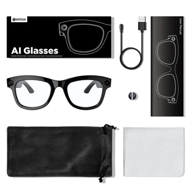 [World Premiere]Zeblaze Eyewear AI Smart Shooting Glasses 5MP 1080P Camera ChatGPT-4o Enpowered Open-Ear Speakers 32GB Storage 14H Battery Life Multi-language Supported IPX4 Hands-Free Audio Smart Glasses