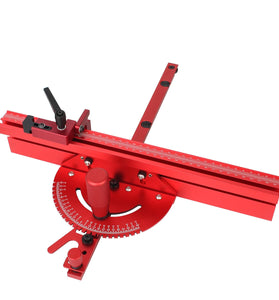 Precision Miter Gauge 400mm Aluminium Profile Fence Woodworking Sawing Assembly Angle Ruler for Table Saw Standard Slot 3/4x3/8
