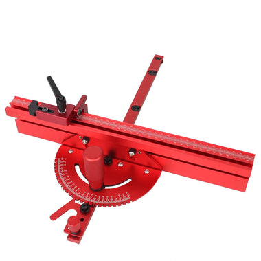Precision Miter Gauge 400mm Aluminium Profile Fence Woodworking Sawing Assembly Angle Ruler for Table Saw Standard Slot 3/4x3/8