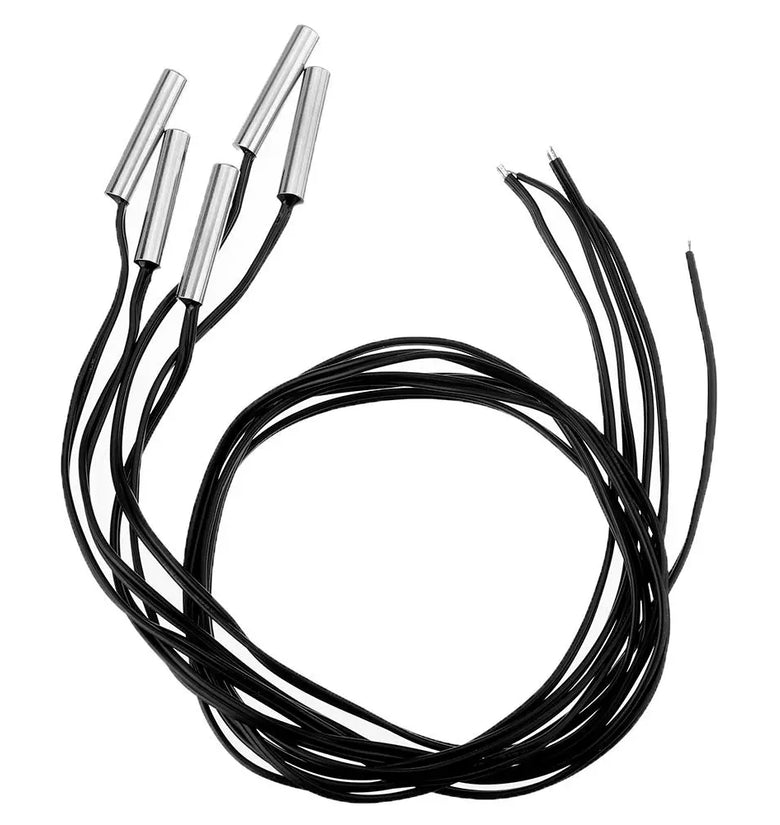 5pcs 10KOhm 1% 3435 0.5M NTC Thermistor Accuracy Temperature Sensor Cable Cylinder Probe High Sensitivity Temperature Sensor Wire