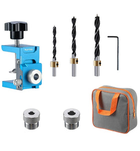 Shelf Hole Locator Aluminum Alloy Positioning Clamp 6mm 8mm 10mm 12mm Drill Sleeve Precision Laser Scale Adjustable Clamp for Woodworking Cabinet Assembly and Shelf Installation