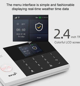 PGST PG-105 Tuya Smart GSM Wifi Alarm System for Home Wireless Security Alarm House Smart Life App Control Work with Alexa