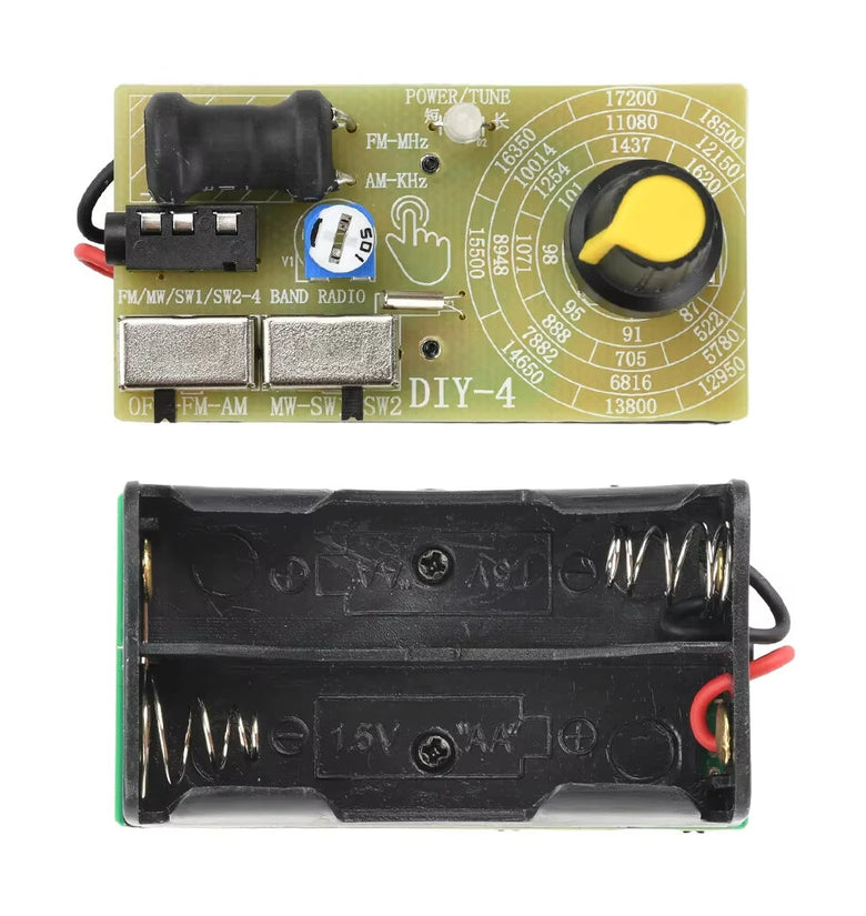 FM/MW/SW Multi-Band Headphone Radio 87-108MHz Medium Wave Short Wave FM Radio Module DIY Kit with 3.5mm Headphone Jack
