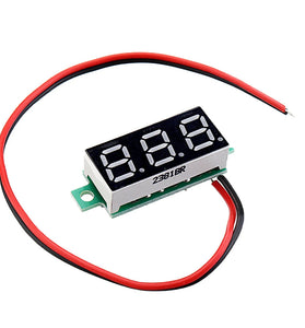 5pcs 0.28 Inch Two-wire 2.5-30V Digital Red Display DC Voltmeter Adjustable Voltage Meter