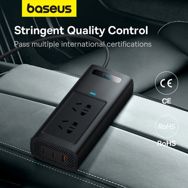 Baseus 150W Car Inverter USB Type C 30W DC12V to AC 220V 110V Auto Power Inversor Fast Charger For Car Power Adapter