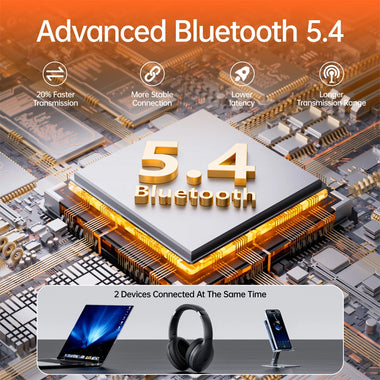 Weofly Live ANC Headset bluetooth 5.4 Headphones Hybrids Active Noise Cancelling 4-Mic ENC Noise Reduction 40mm Dynamic Driver 80H Playback 3.5mm Wired E-sports On-ear Wireless Headphones