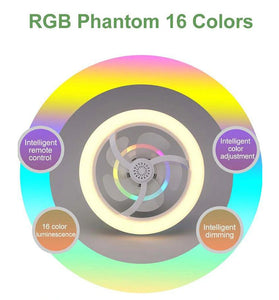 E27 50W 220V Ceiling Fan Bulb With LED Light And Remote Control Chandelier RGB Color Dimmable Ventillator Lamp For Home Lighting