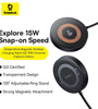 Baseus Simple MIni4 15W Magnetic Wireless Charger Fast Wireless Charging Pad Built-in Stand for Smart Phones for iPhone 16 15 14 13 Pro for Huawei Mate XT for Xiaomi MIX Fold4 for Samsung Galaxy Z Fold6