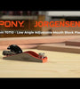 Pony Jorgensen NO.60-1/2 Low Angle Block Plane Adjustable Mouth Mini Wood Planer Handheld Plane Ductile Iron Body Adjustable Depth 9CrWMn Steel Blade for Woodworking