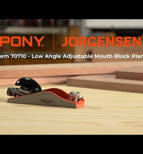 Pony Jorgensen NO.60-1/2 Low Angle Block Plane Adjustable Mouth Mini Wood Planer Handheld Plane Ductile Iron Body Adjustable Depth 9CrWMn Steel Blade for Woodworking
