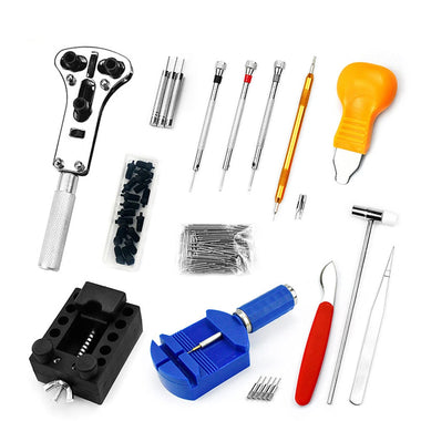 147pcs Watch Repair Tool Kit Watch Link Pin Remover Shell Opener Spring Bar Remover Clock Battery Replacement Strap Needle Set Accessor