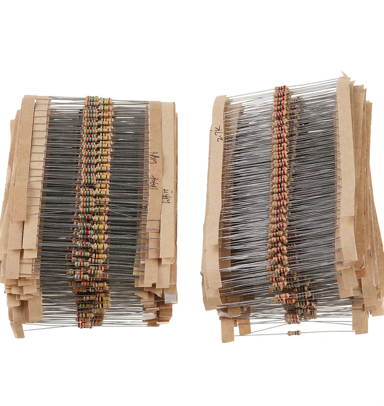 3120pcs 156 Values 1 -10M Ohm 1/4W 5% Carbon Film Resistors Assortment Kit Electronic Components