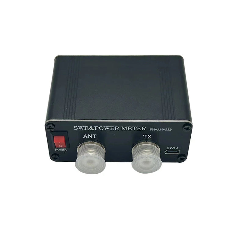 1.8MHz-50MHz 0.5W-120W Short Waves SWR and Power Watt Meter Chinese English Menu Switchable Type-C Charging Interface