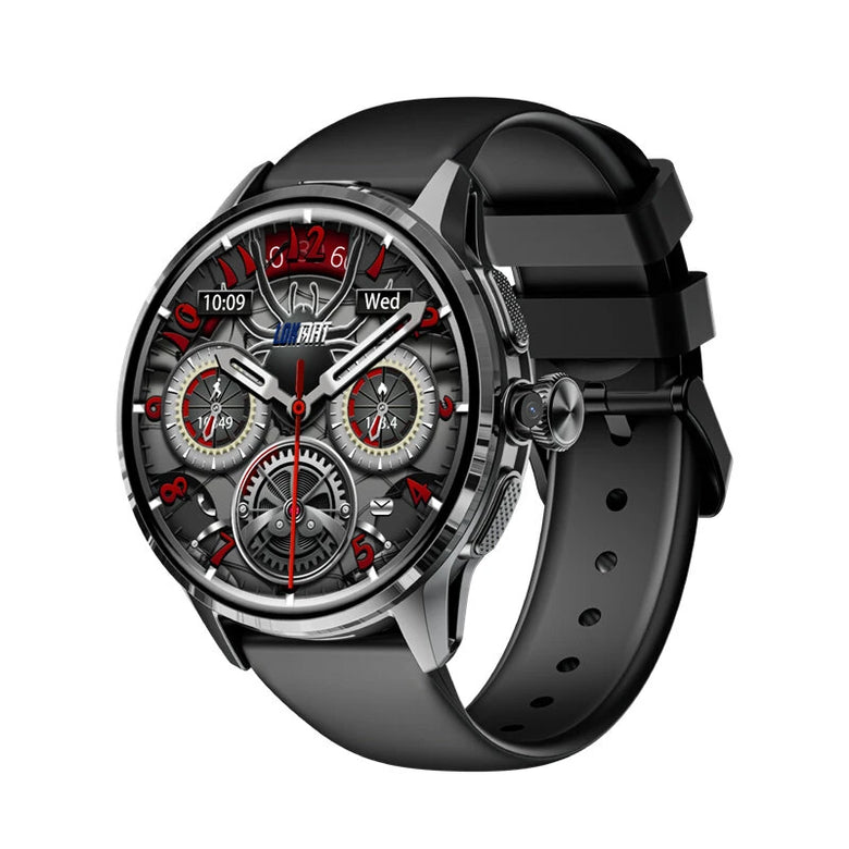 LOKMAT APPLLP3 4G/5G Android Smart Watch 1.6 Inch AMOLED Display GPS WiFi Heart Rate Blood Pressure SpO2 Monitor Sleep Monitoring Multi-sport Modes Music Playback NFC Function 2MP Pull-out Camera