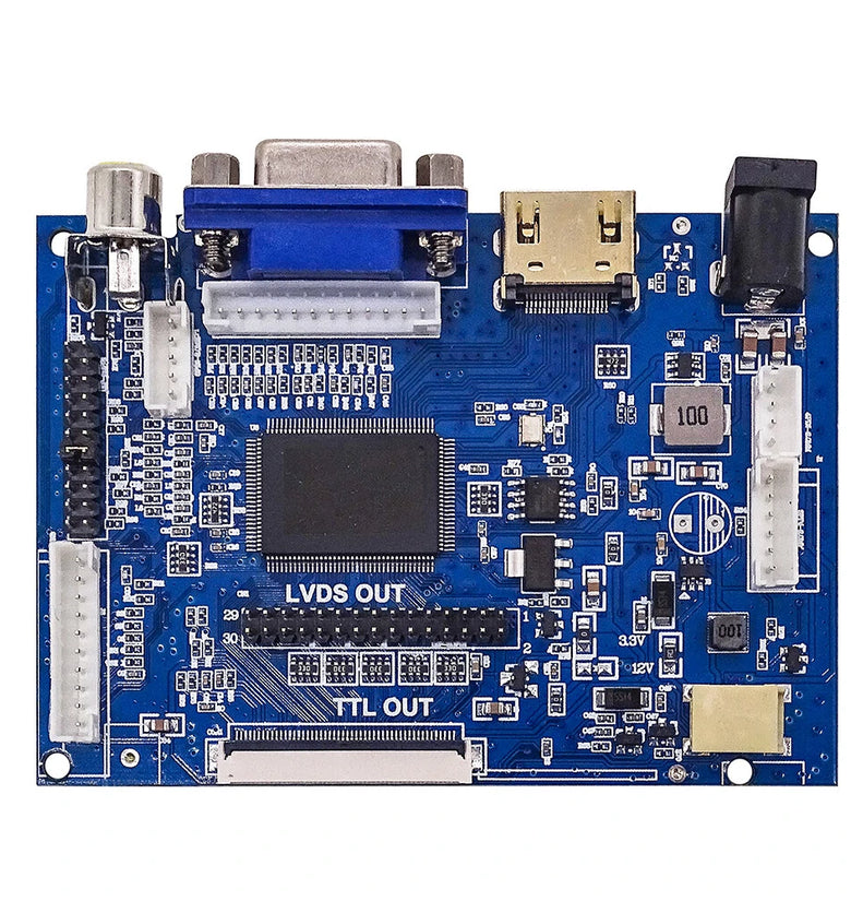 LCD Display TTL LVDS Controller Board HDMI VGA 2AV 50PIN for AT070TN90 92 94 Support Automatically VS-TY2662-V1 with 5-key Keyboard