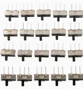 100pcs SS12D00G3 2 Position SPDT 1P2T 3 Pin PCB Panel Mini Vertical Slide Toggle Switch