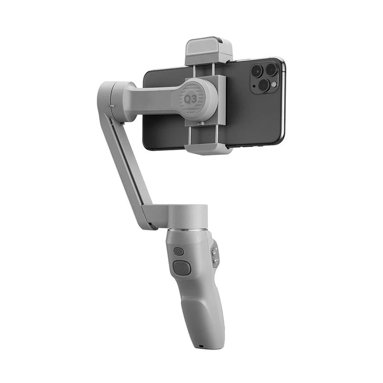 ZHIYUN Smooth Q3 Anti-shake Handheld Gimbal 180 Flip Fill Light Gesture Control AI Beauty Super Wide-angle Zoom Mobile Phone Stabilizer Bracket