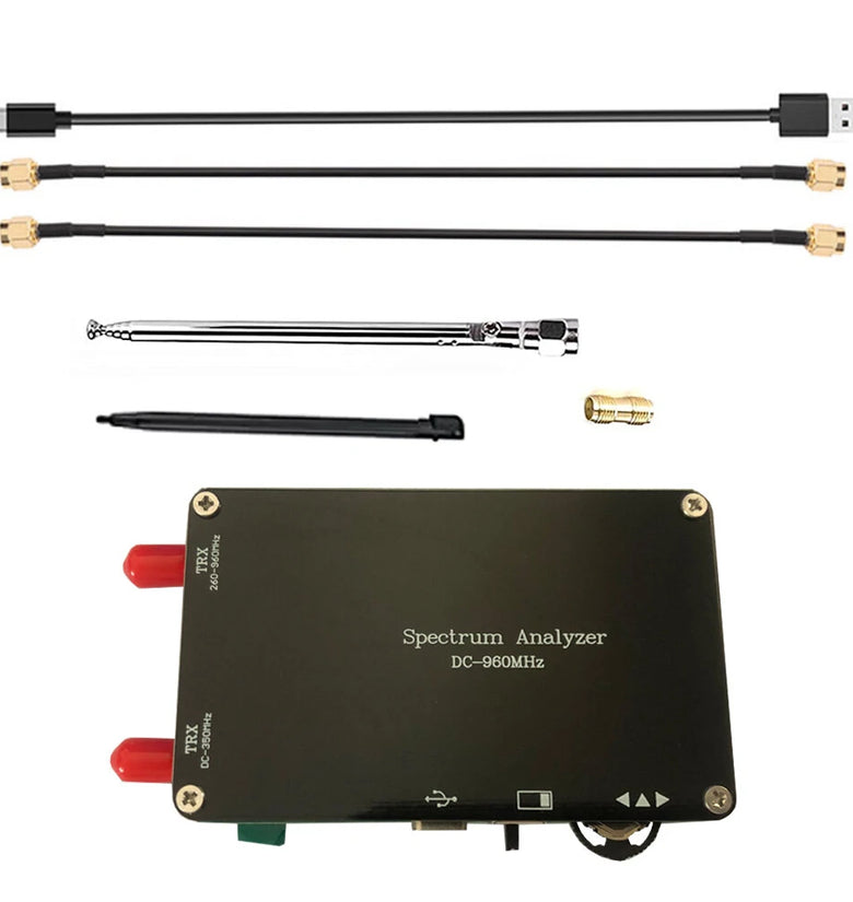 2.8 Inch Spectrum Analyzer with Fast Scanning Speed and User-friendly Controls for Accurate Signal Monitoring and Device Emissions Testing Including Essential Accessories