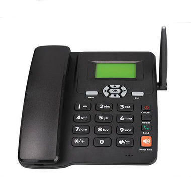 ETS-6588 Wireless Fixed Wireless Phone Cordless Desktop Telephone Support GSM Dual SIM Card Integrated Antenna with FM Radio for Office Home Hotel