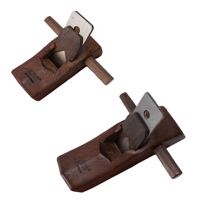 Ebony Wood Compact Hand Plane High Carbon Steel Blade 30mm Wide Non Slip Grip for Precision Edge Smoothing Surfacing Heavy Duty Tool