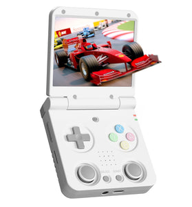 Miyoo Flip V2 128G 3.5-inch IPS Screen Handheld Flip Game Console Built-in 10000+ Games Dual Analog Sticks 2.4G/5G WiFi 3000mAh Battery 20+ Emulators Support HD Projection Video Player Console