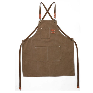 Premium Canvas Apron Universal Fit 76x68cm Pure Cotton Durable Waterproof Ideal for Woodworking Protection