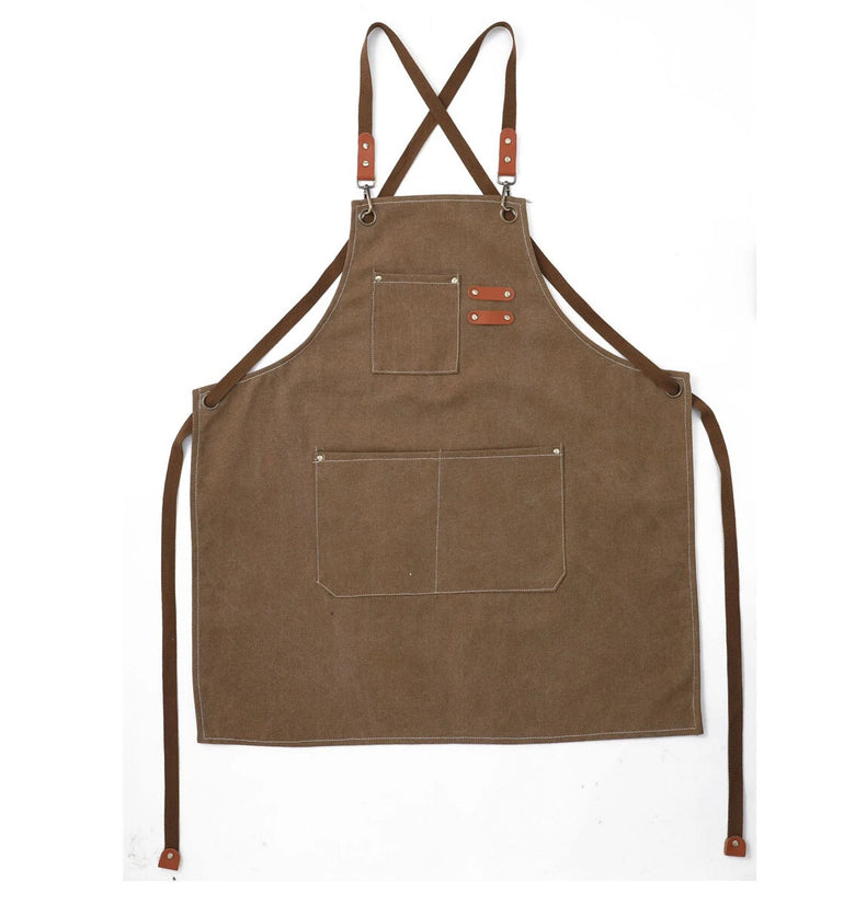 Premium Canvas Apron Universal Fit 76x68cm Pure Cotton Durable Waterproof Ideal for Woodworking Protection