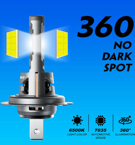 NOVSIGHT N64 Pair 6500K Car LED Headlight Bulbs H7 6000LM/Pair LED Headlamp IP68 Waterproof for Car Lighting Modification