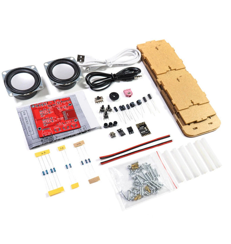 DIY bluetooth Speaker Kit USB Mini Home Stereo Sound Amplifier Electronic Project for Soldering Practice and Learning