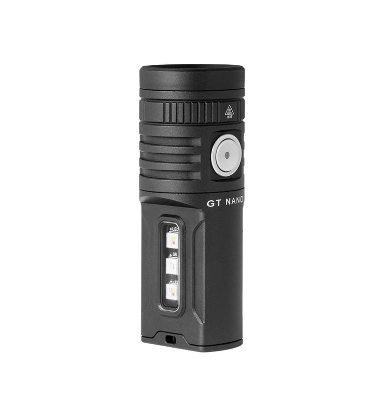 Lumintop GT NANO V6.0 USB Type C Rechargeable Flashlight Support 2x 10280 Battery with 720 Lumen Main Light RGB UV Sidelight for Night Hiking and Camping