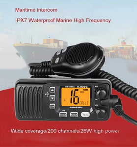 IC-M200 Marine VHF Walkie-Talkie 25W High Power Waterproof Compact Design Clear Signal Transmission Multi-Channel Support