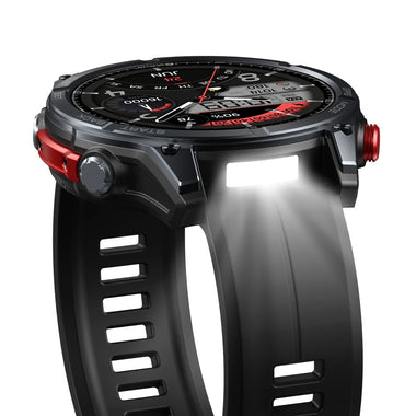[World Premiere]Zeblaze Stratos 4 1.43-inch AMOLED GPS 5ATM&IP69K Waterproof Built-in Flashlight Compass&Barometric Altimeter 60 days Battery Life Voice Assistant bluetooth Call Heart Rate SpO2 Monitor Sleep Monitoring Multi-sport Modes Smart Watch