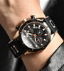 LIGE Men Watches with Silicone Strap Waterproof Chronograph Quartz Watch Luminous Calendar Sports Wristwatch