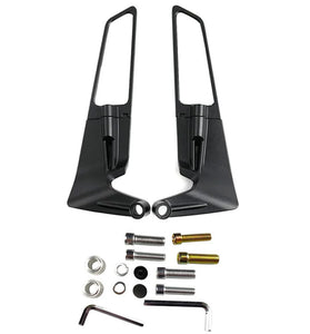 Motorcycle Wind Wing Side-Mirror Rear View Mirrors Side Rearview Reversing Mirror for Kawasaki/Yamaha/Suzuki ZH2 1000 2021-2023